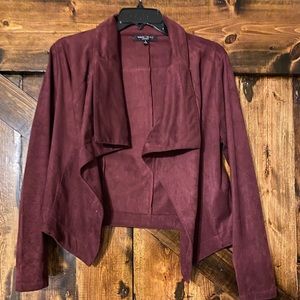 Velvet merlot light weight jacket